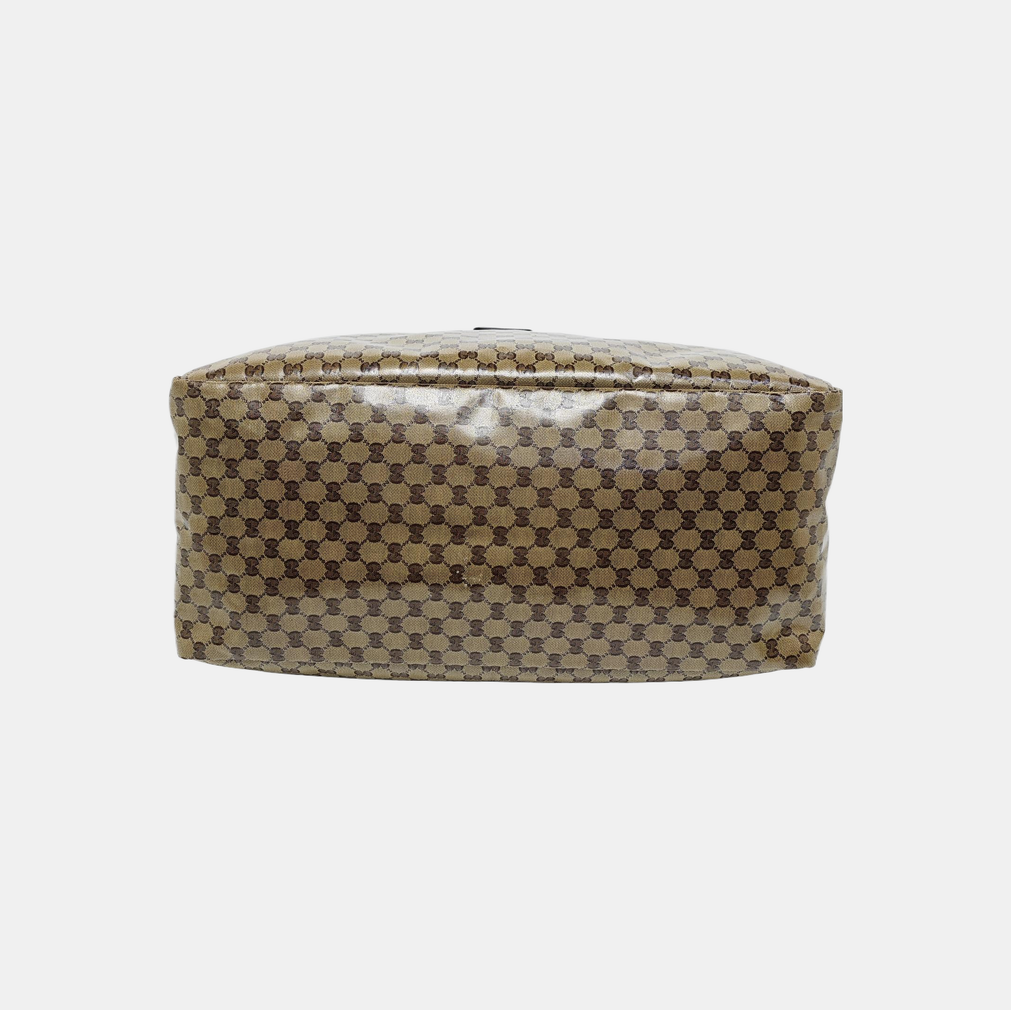 Monogram Coated Canvas Top Handle Bag Brown