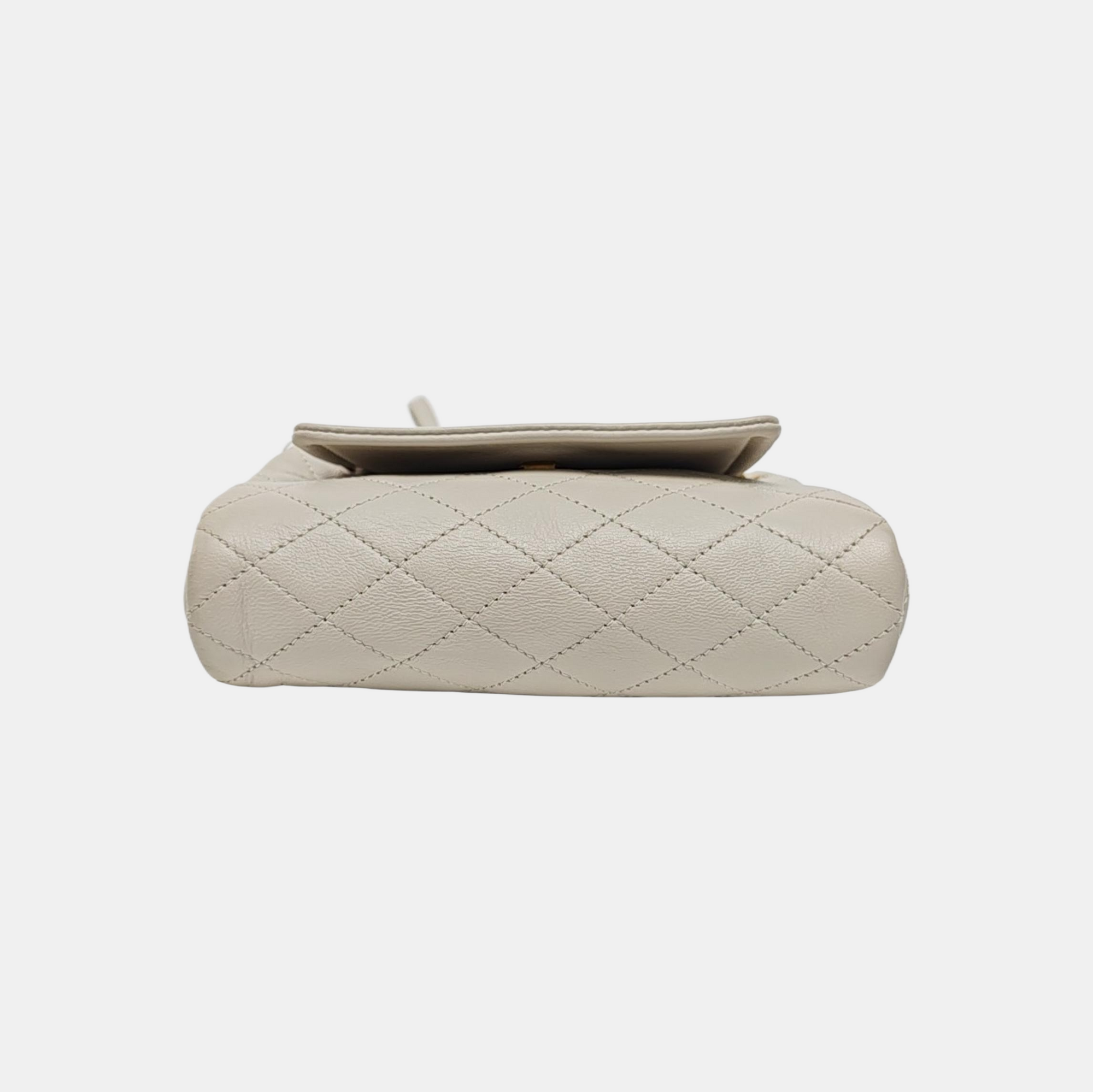 NOLITA Mini Quilted Lambskin White