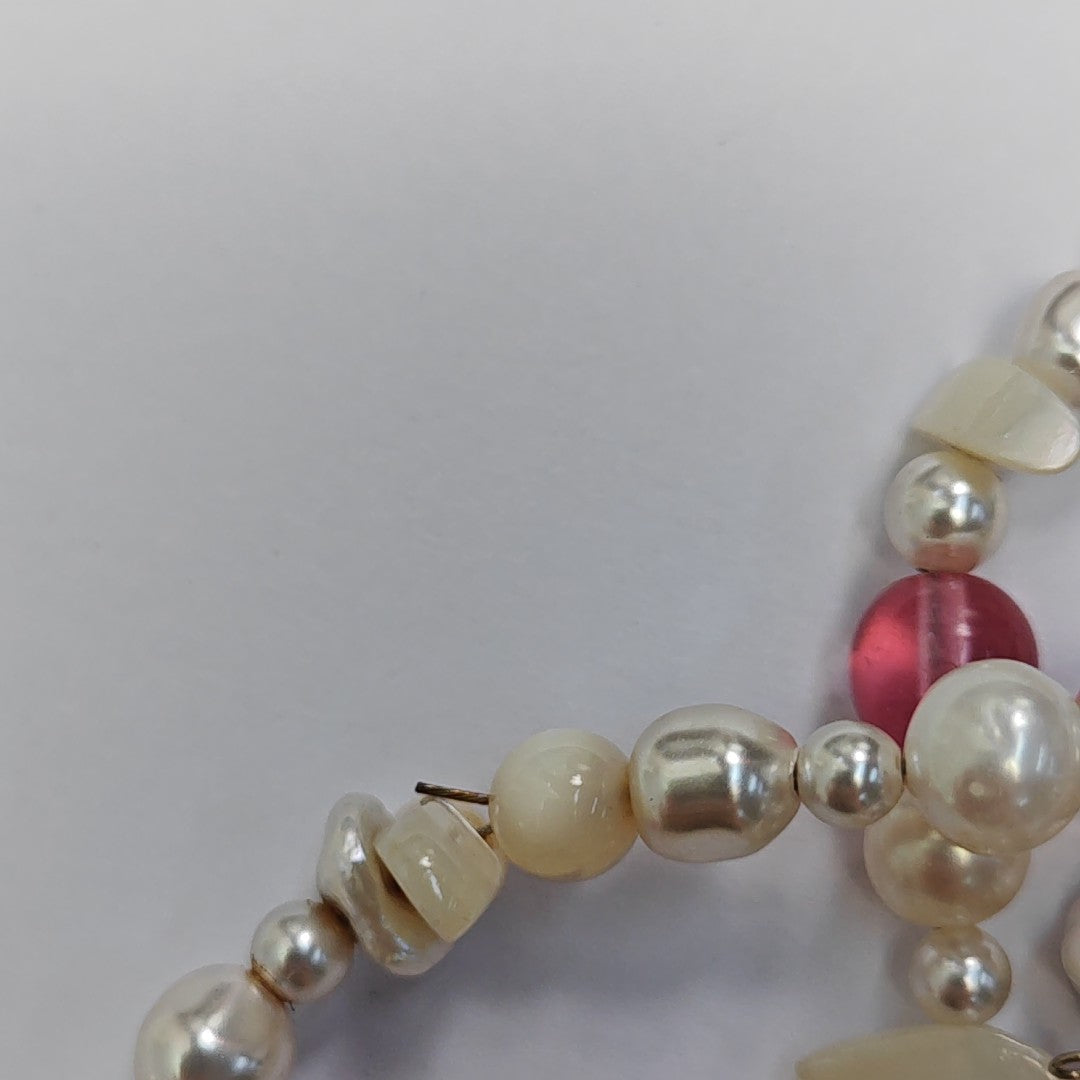 Faux Pearl White Necklace