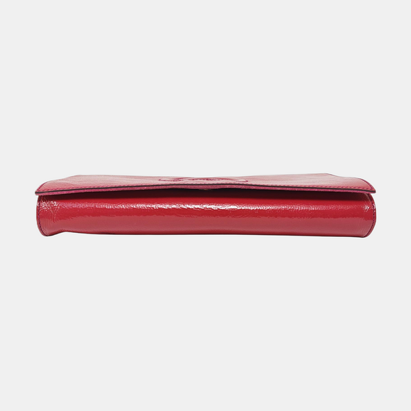 Patent Leather Clutch Red