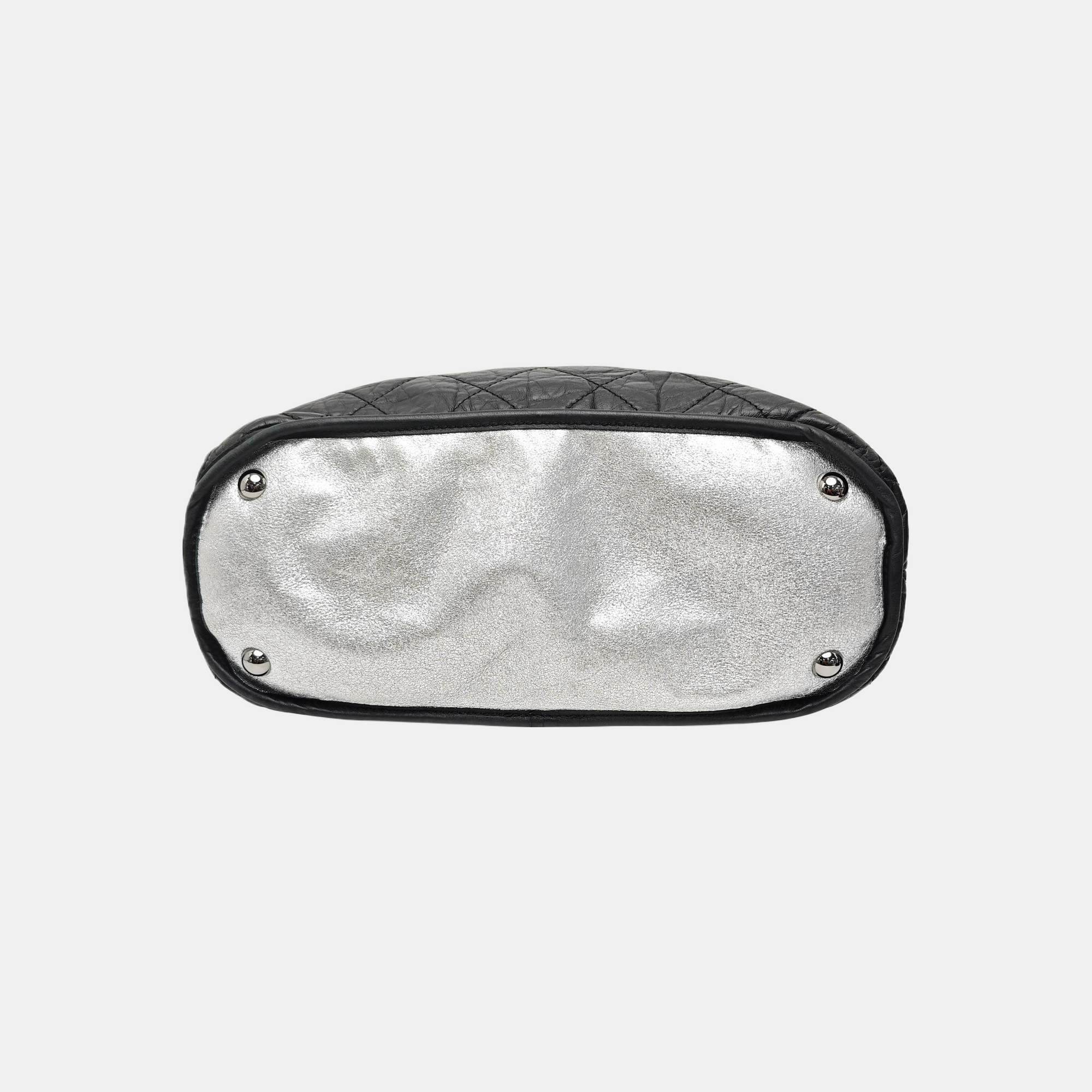 Quilted Calfskin Shoulder Bag Black
