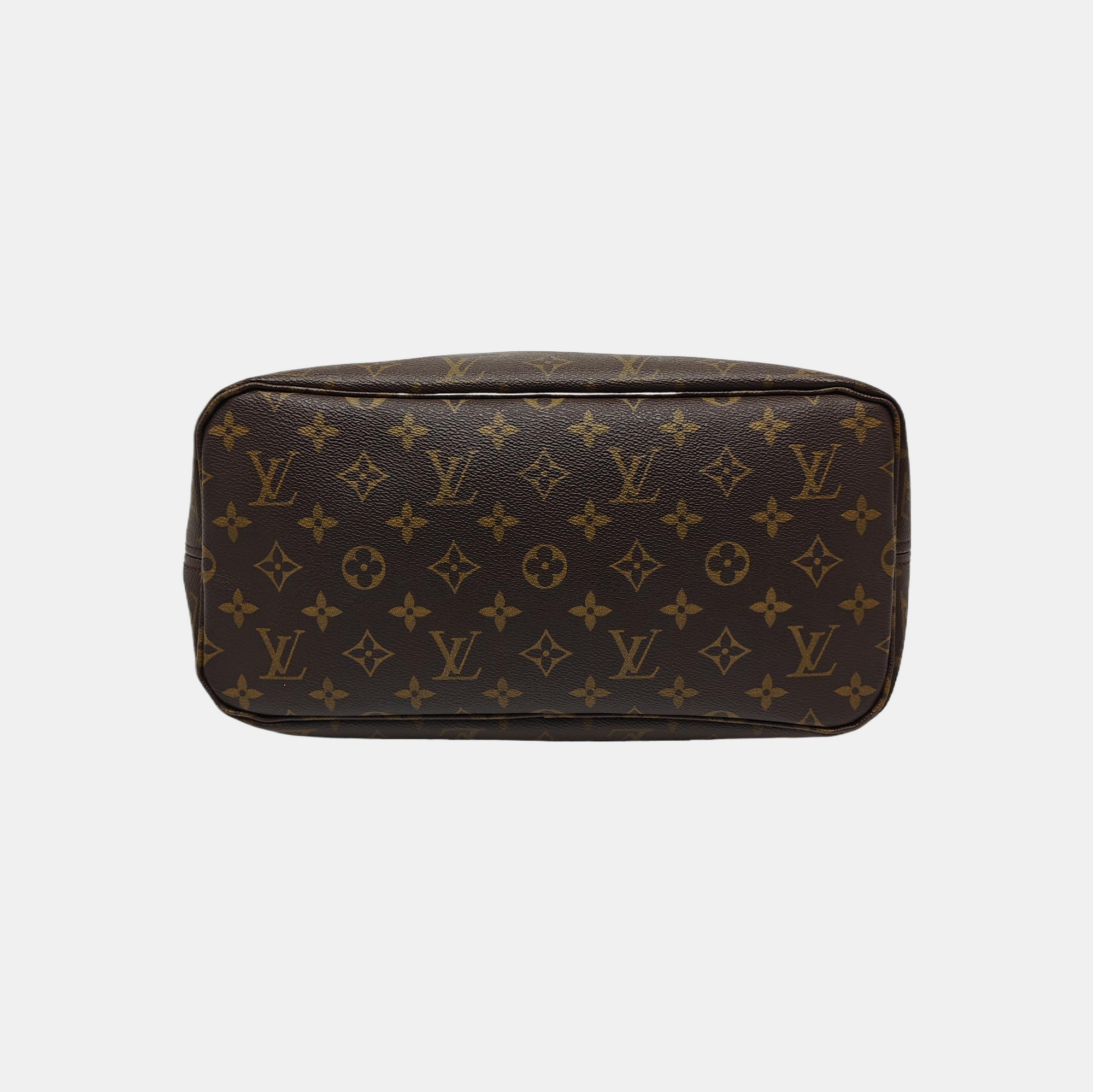 NEVERFULL MM Monogram Coated Canvas Brown
