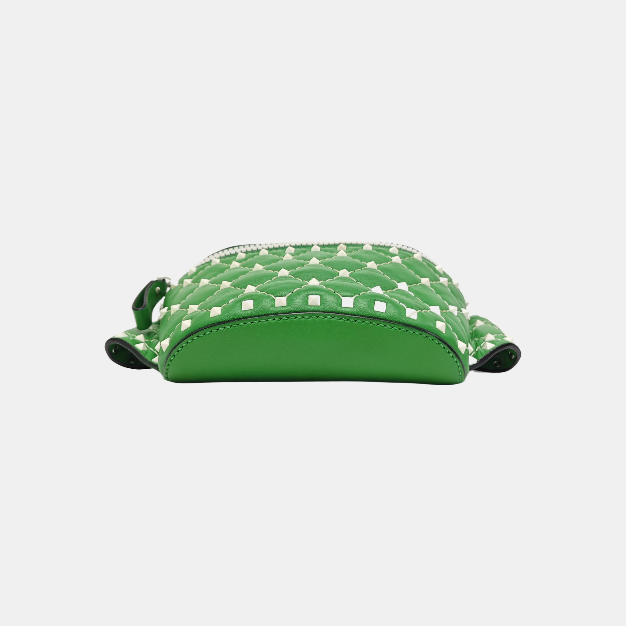 Rockstud Calfskin Green