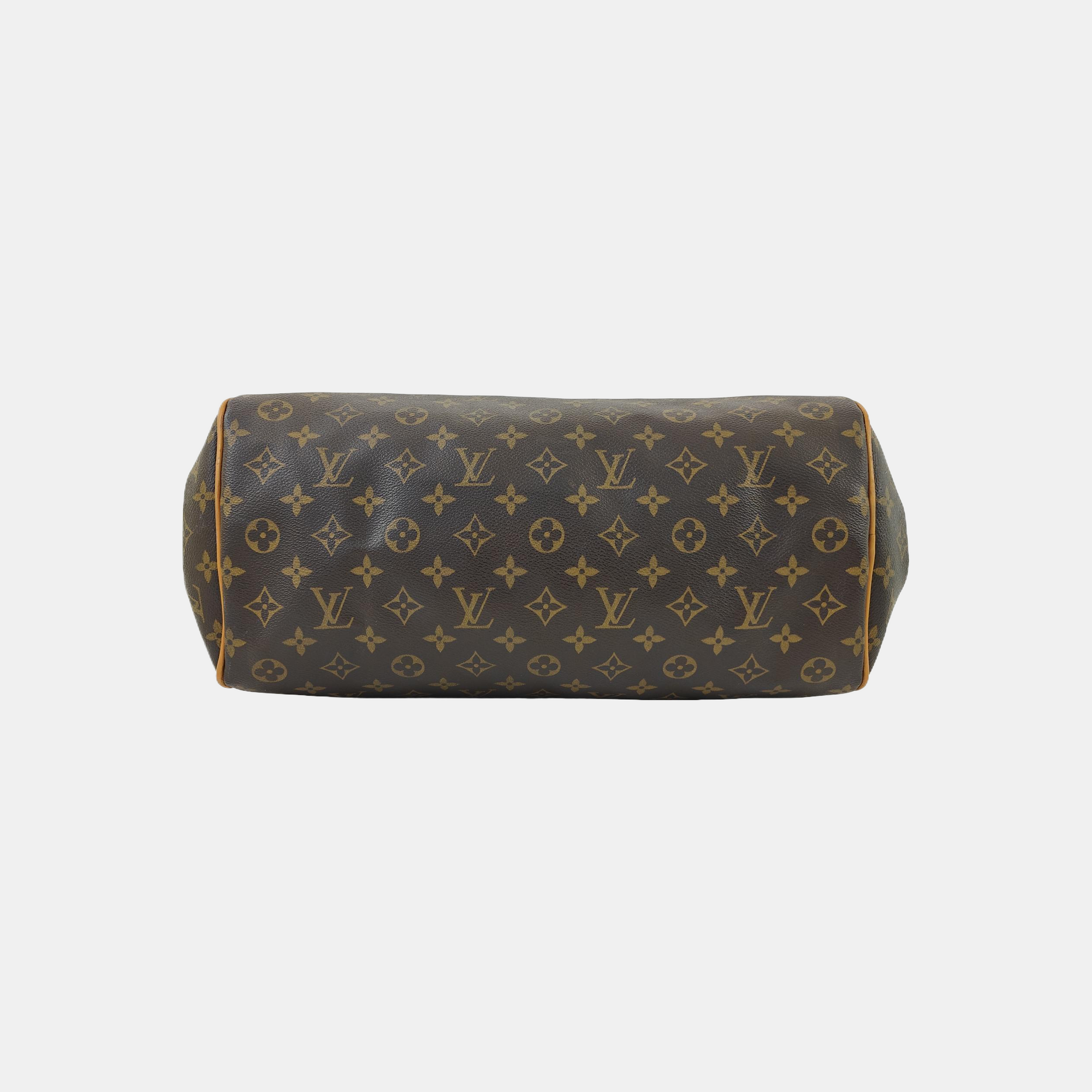 MONTORGUEI Monogram Coated Canvas Brown