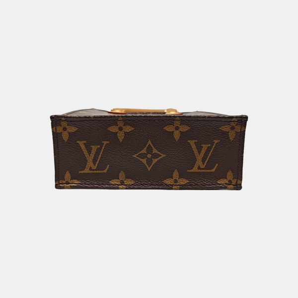 SAC PLAT Mini Monogram Coated Canvas Brown