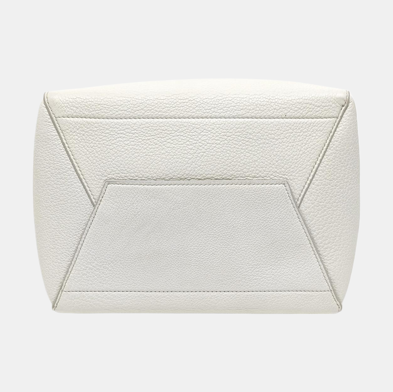 Authenticated pre-owned  SANGLE Calfskin White - Bucket Bag at Looply