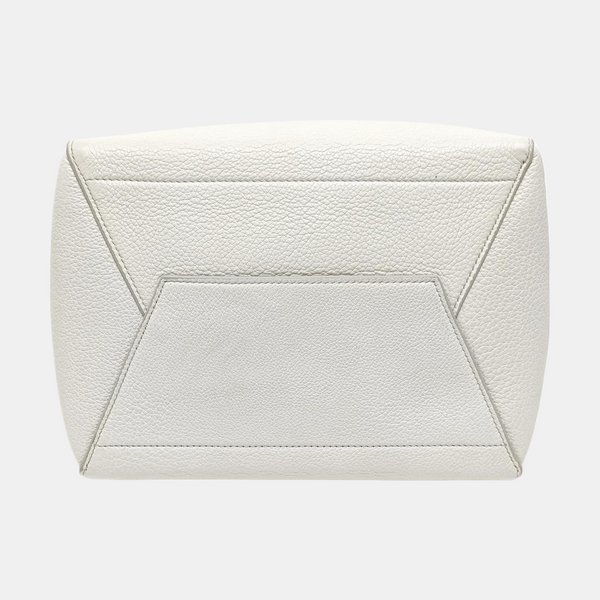 Authenticated pre-owned  SANGLE Calfskin White - Bucket Bag at Looply
