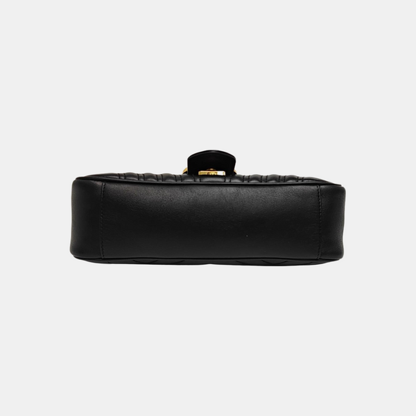 GG Marmont Medium Quilted Calfskin Black