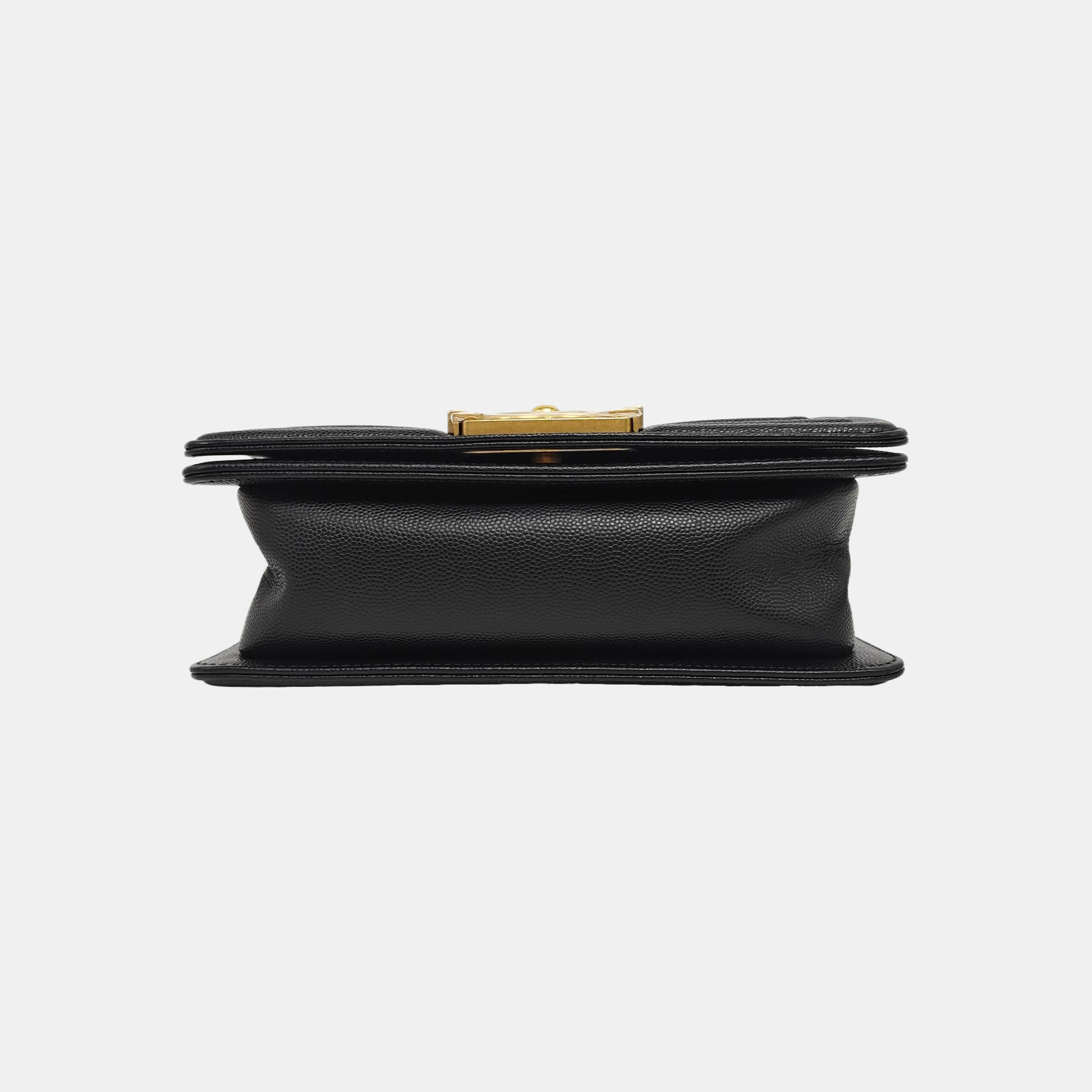 BOY CHANEL Small Quilted Grained Calfskin Black