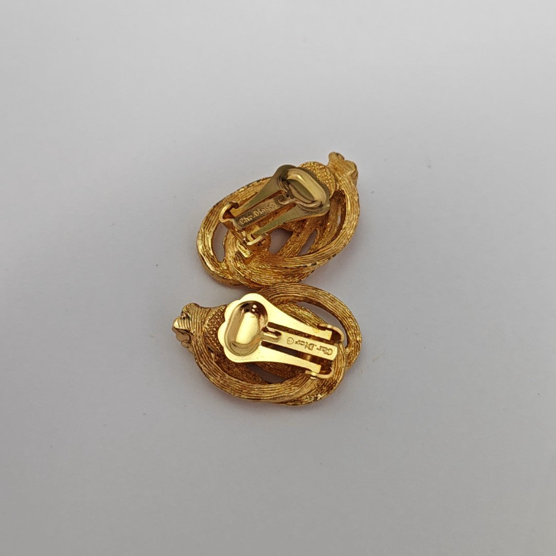 Metal Gold Clip On Earrings