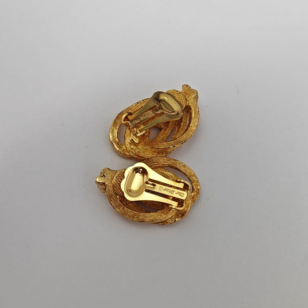 Metal Gold Clip On Earrings