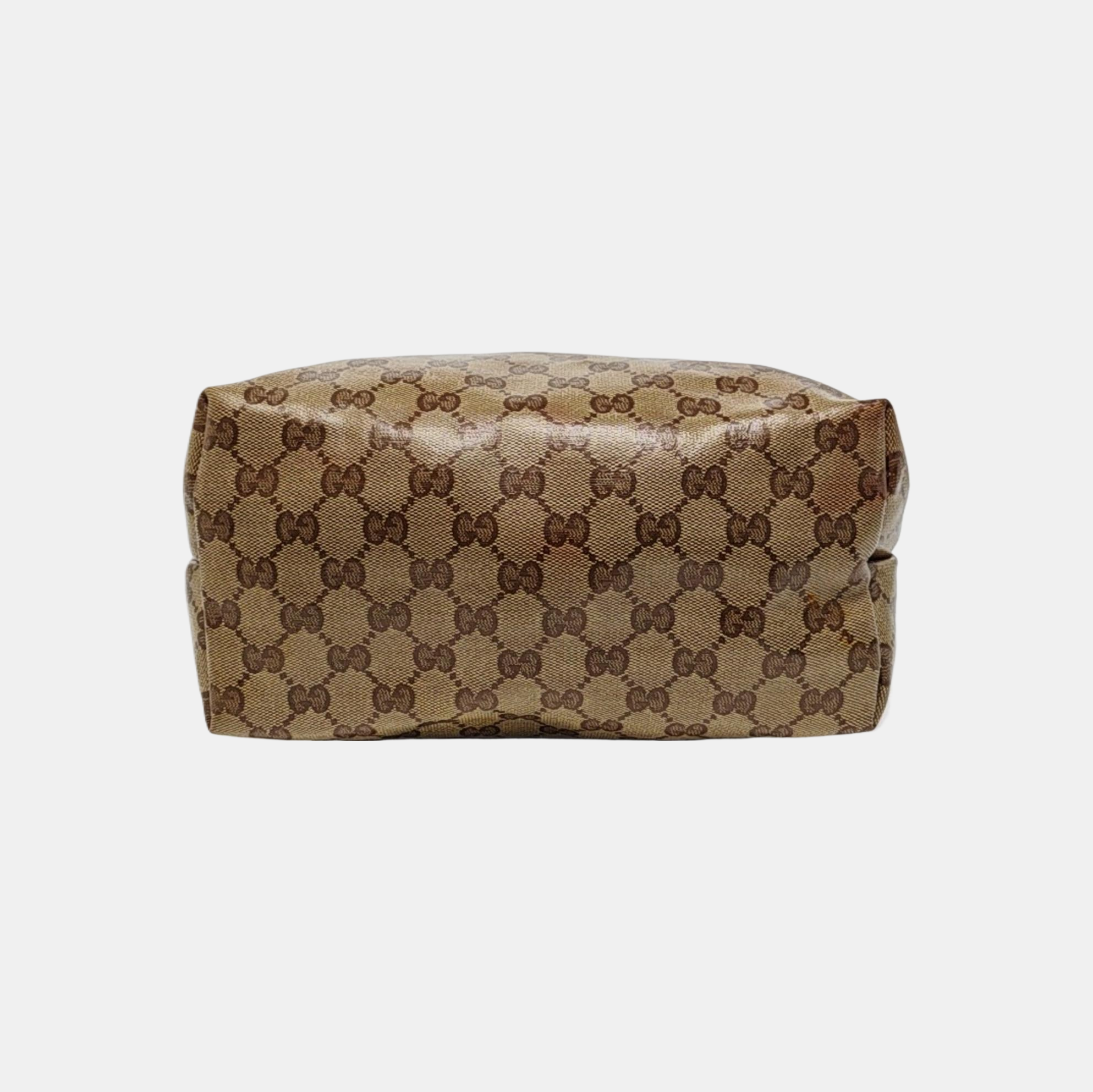 Monogram Coated Canvas Tote Bag Brown
