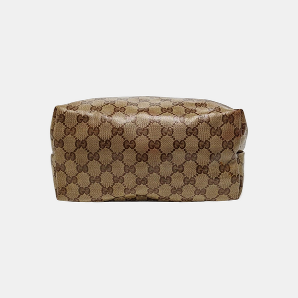 Monogram Coated Canvas Tote Bag Brown
