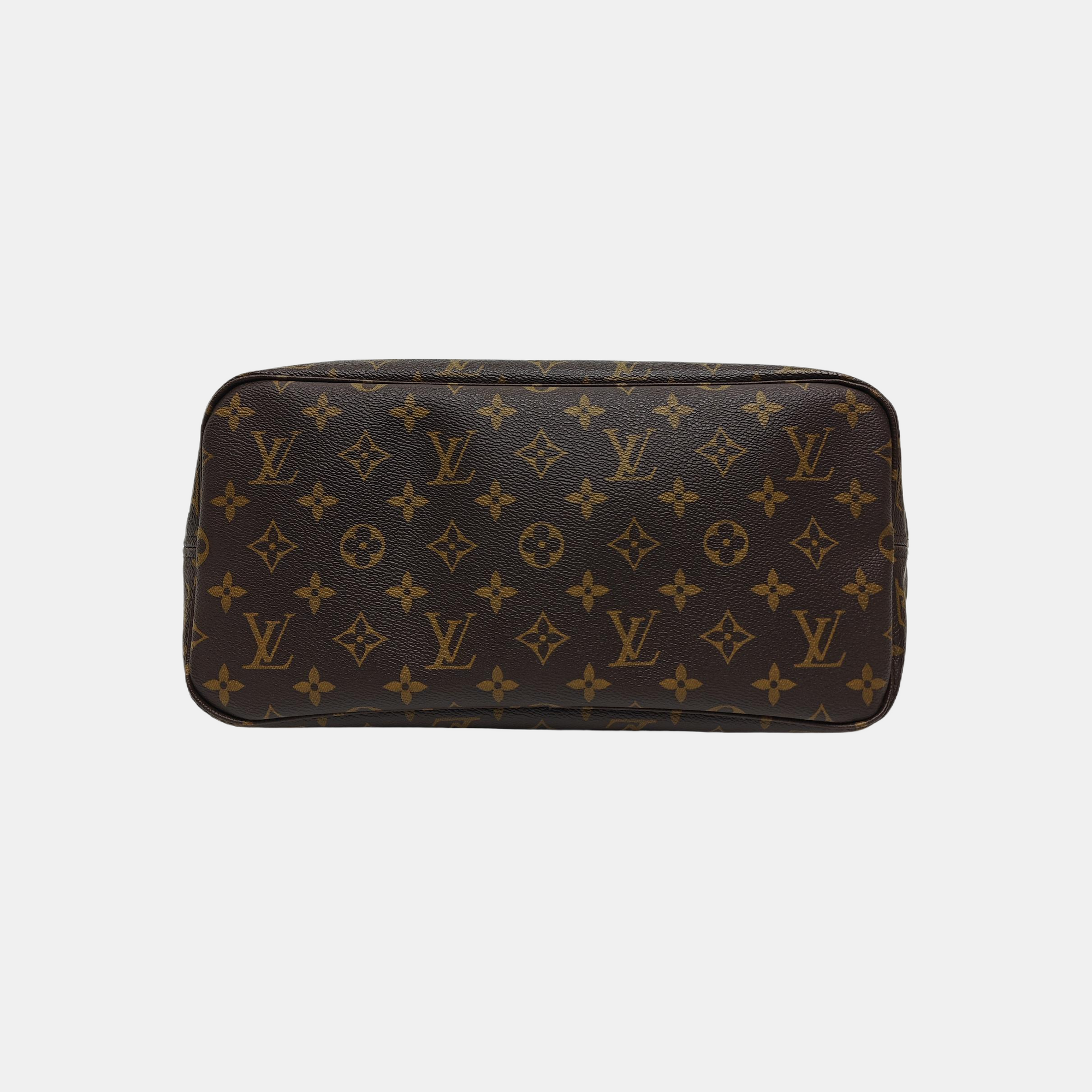 Authenticated pre-owned  NEVERFULL MM Monogram Coated Canvas Brown - Tote Bag at Looply