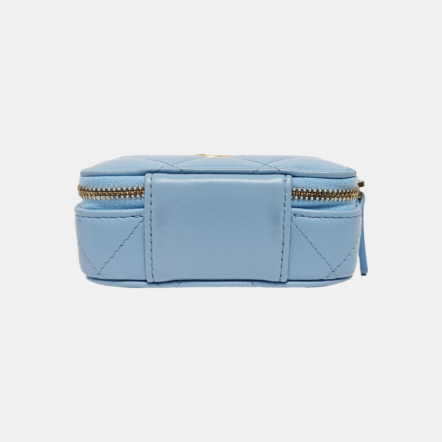 Authenticated pre-owned  VANITY CASE Quilted Lambskin Blue - Shoulder Bag at Looply