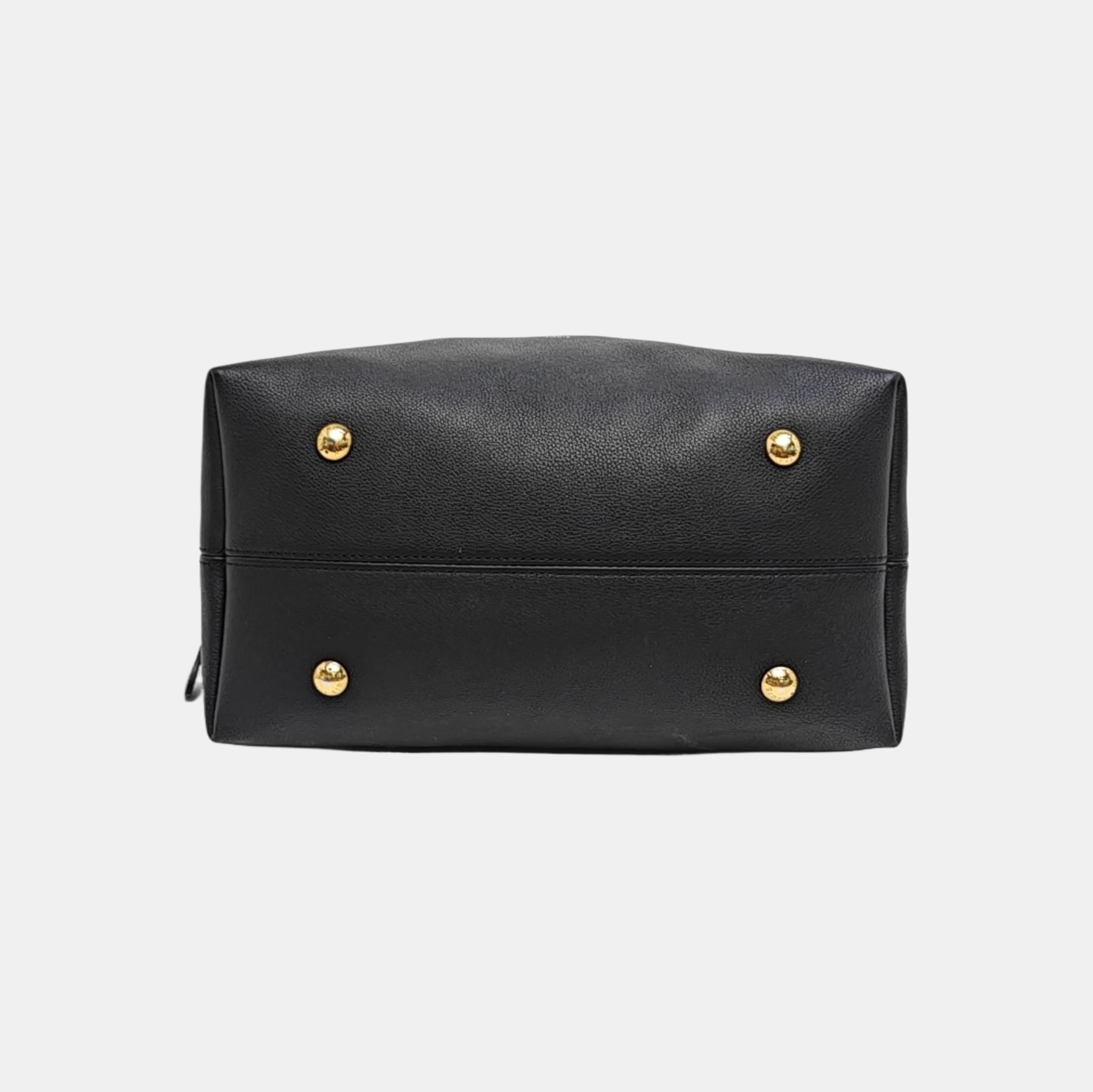 LOW KEY HOBO MM Monogram Calfskin Black