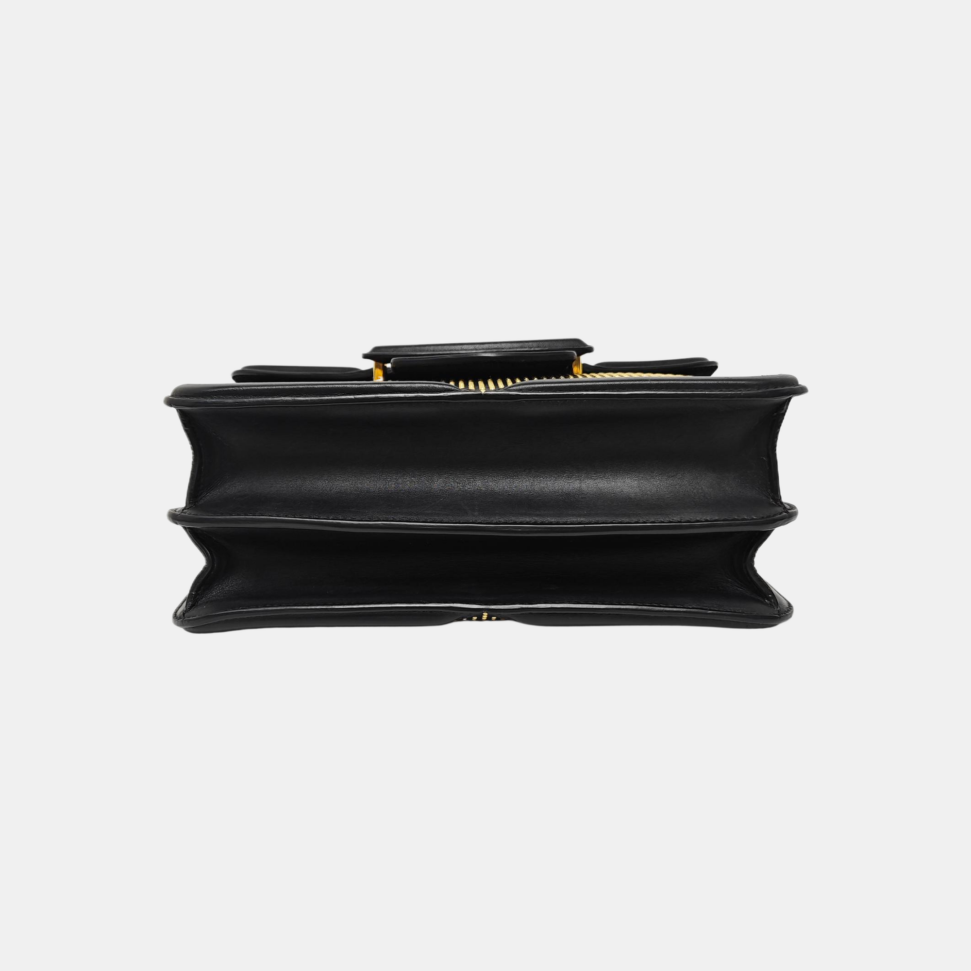 Calfskin Shoulder Bag Black