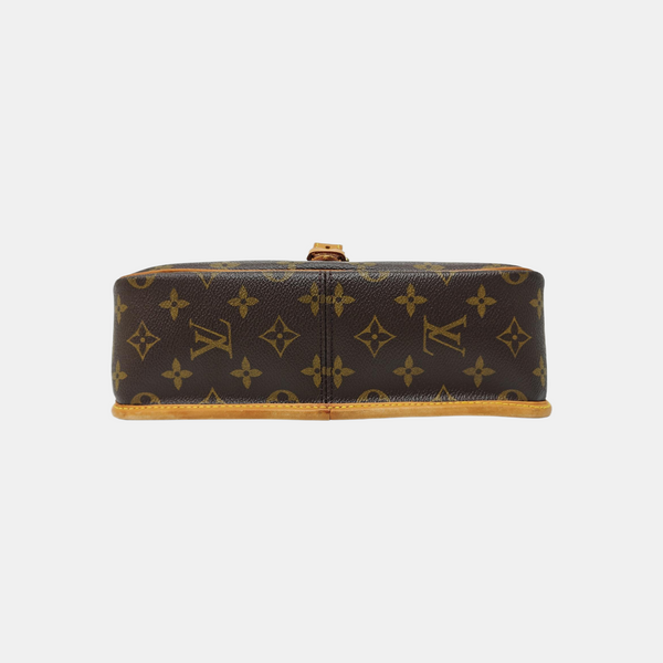 SOLOGNE PM Monogram Coated Canvas Brown