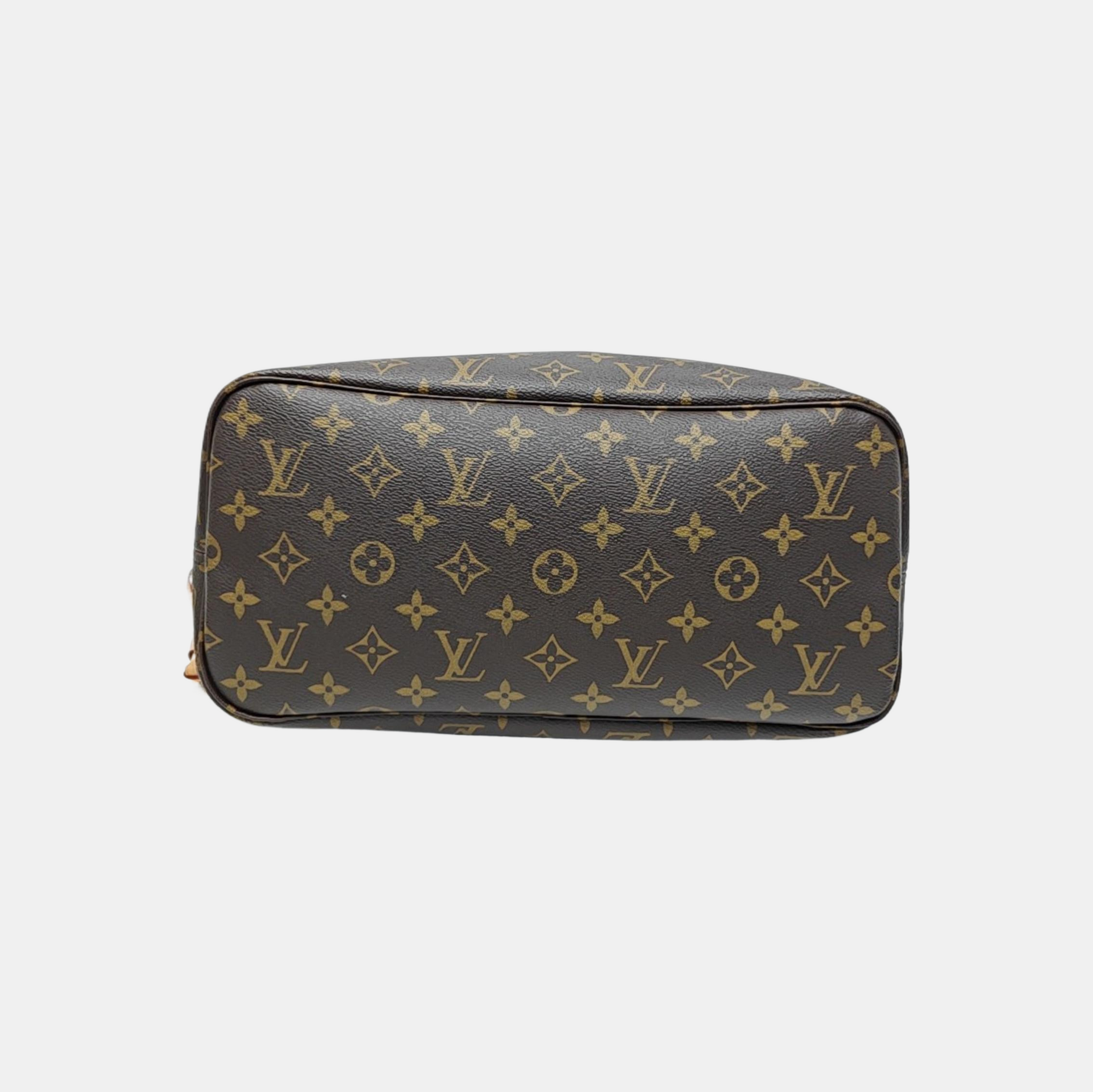 NEVERFULL MM Monogram Coated Canvas Brown