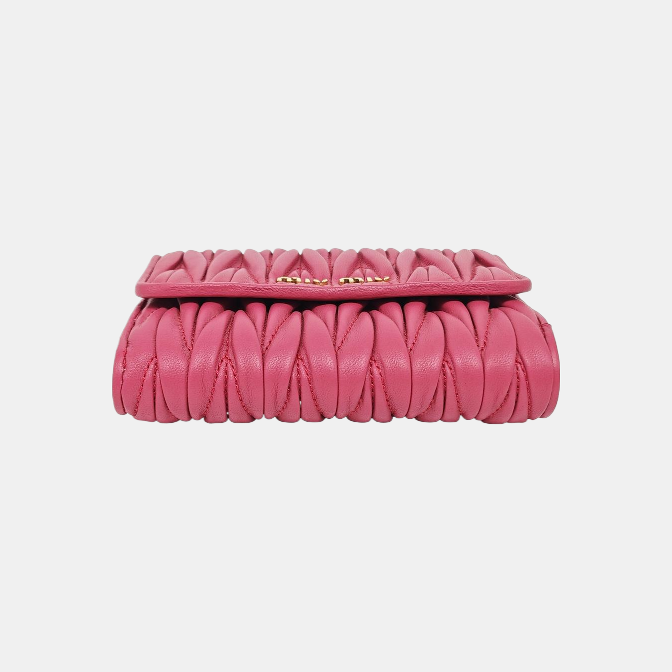 Matelassé Quilted Lambskin Red Card Holder