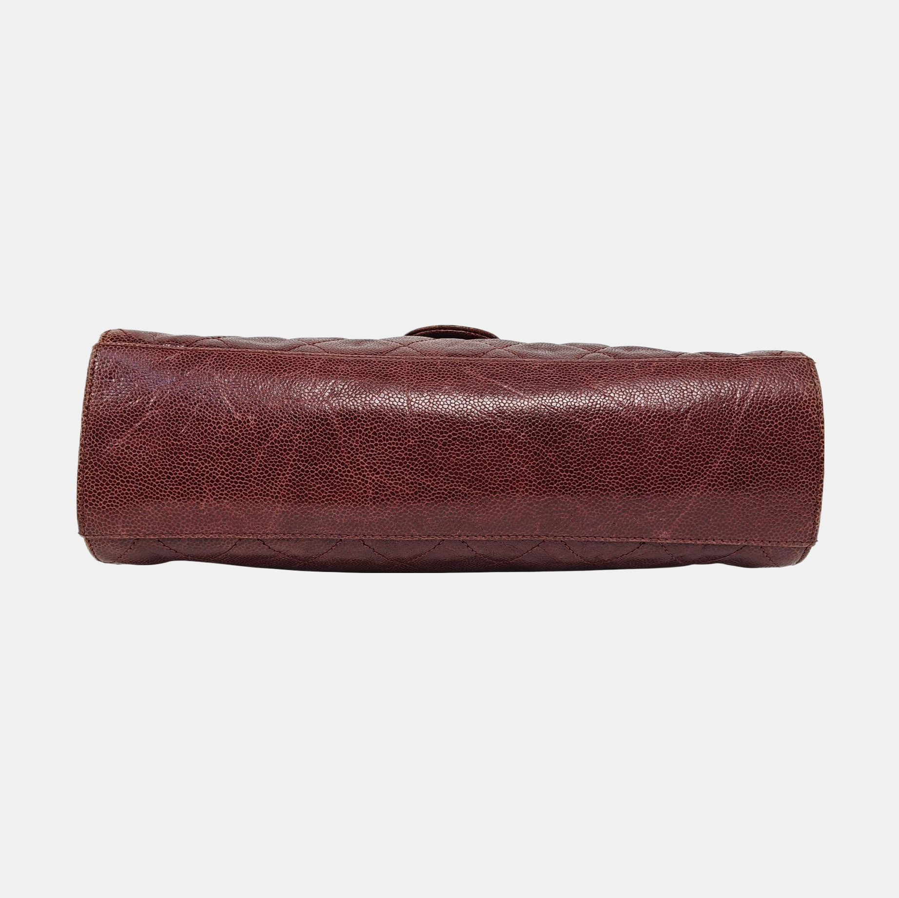 Authenticated pre-owned  CLASSIC FLAP Quilted Grained Calfskin Red - Shoulder Bag at Looply