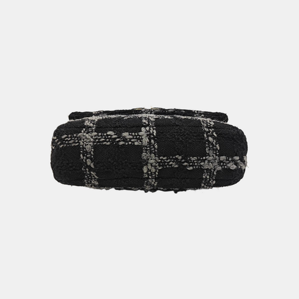 CHANEL 19 Small Quilted Wool Black