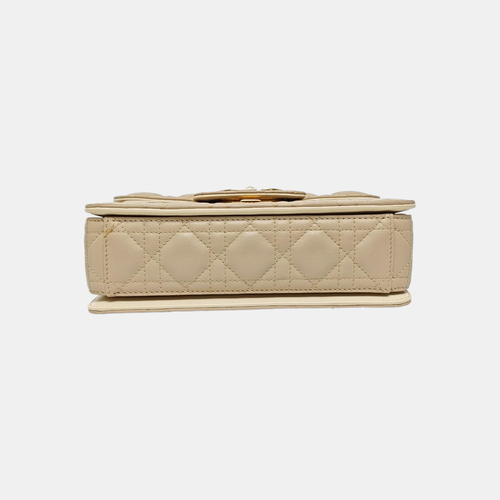 Jolie Small Cannage Calfskin Beige