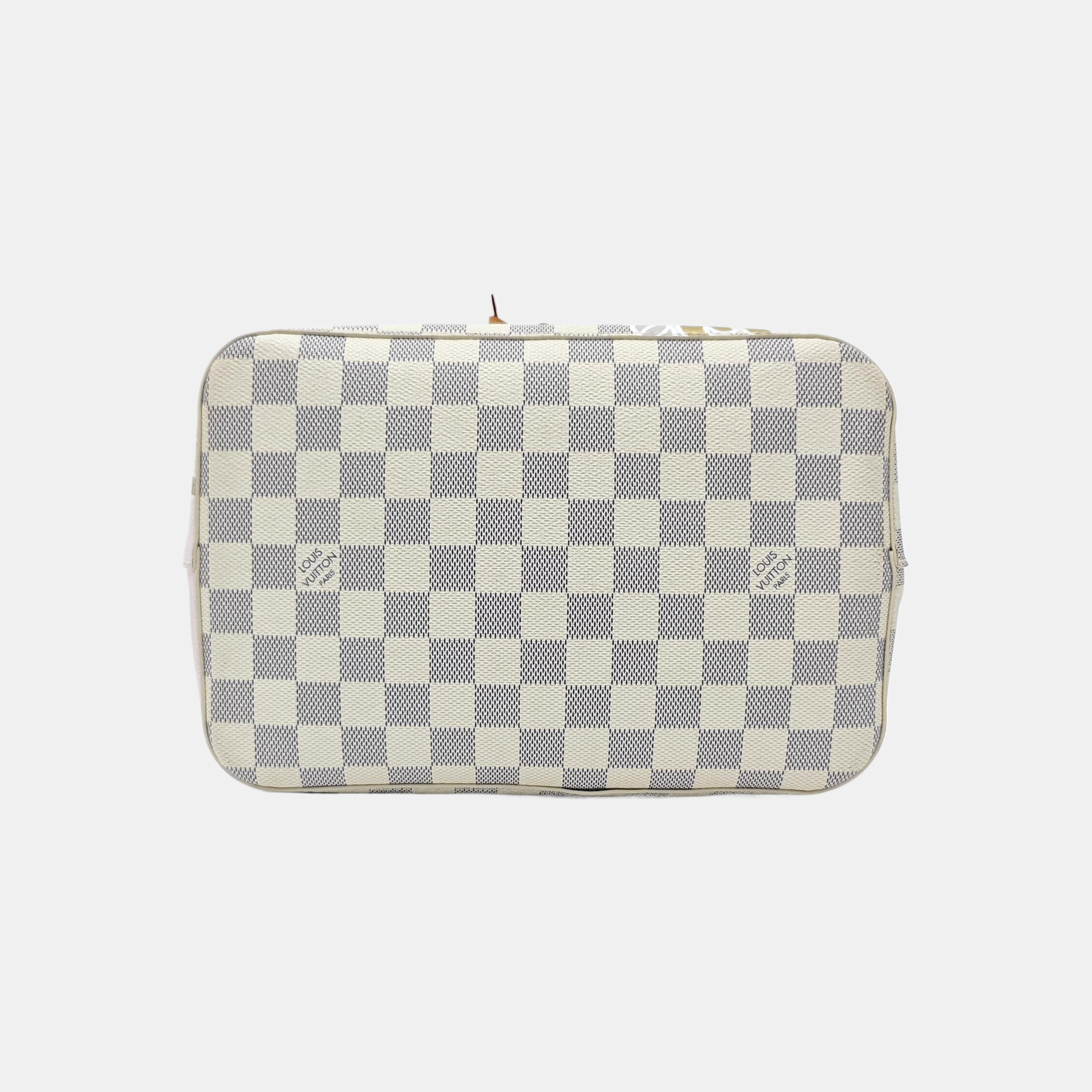 NÉONOÉ MM Damier Azur Coated Canvas White