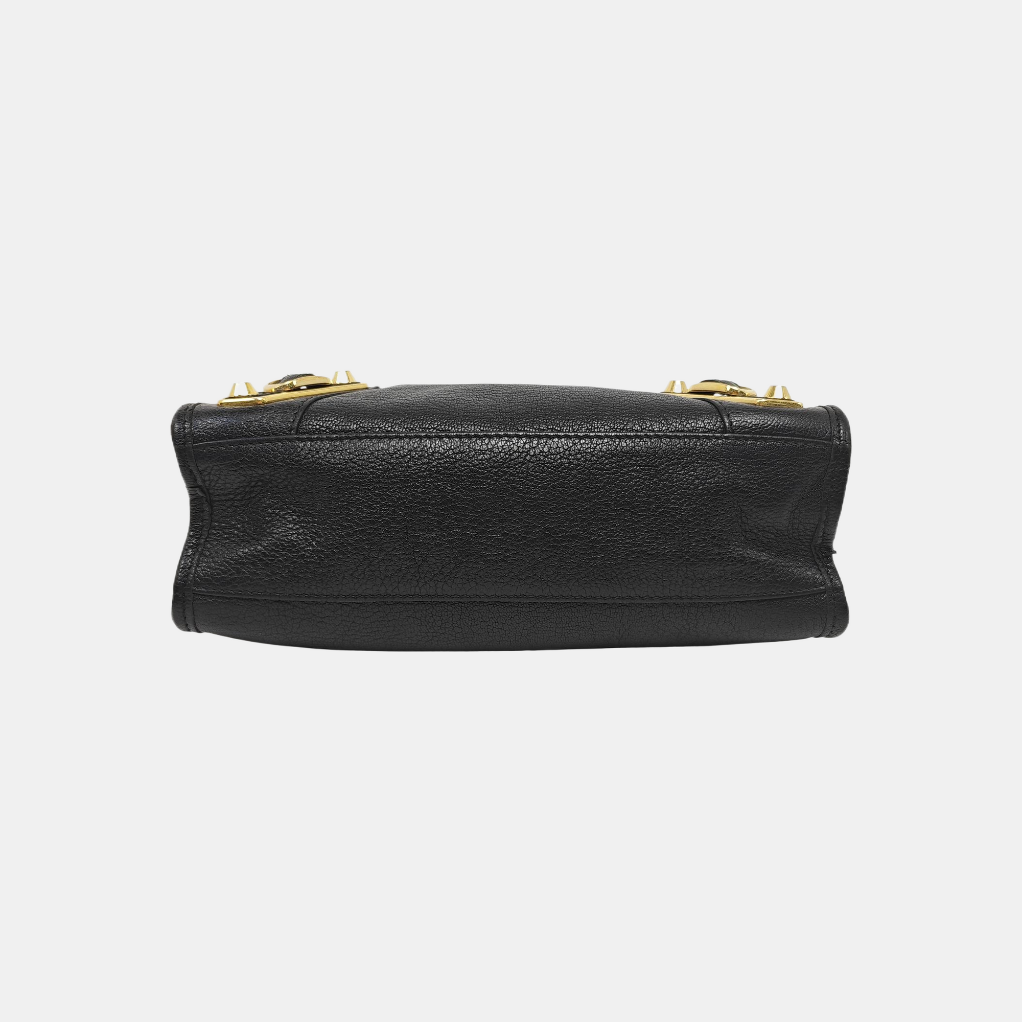Classic Metallic Edge City Mini Lambskin Black