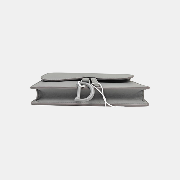 Saddle Mini Calfskin Gray