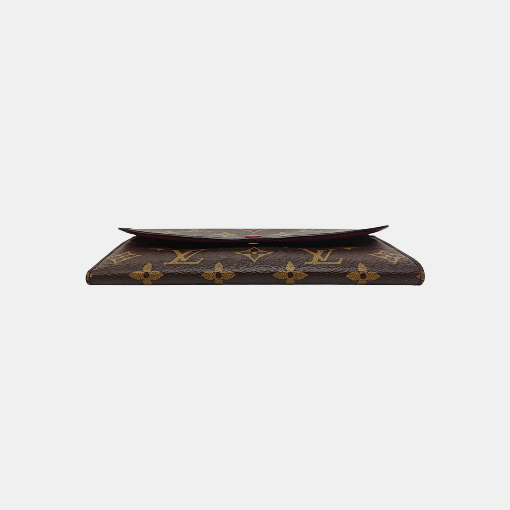 EMILIE Monogram Coated Canvas Brown Wallet