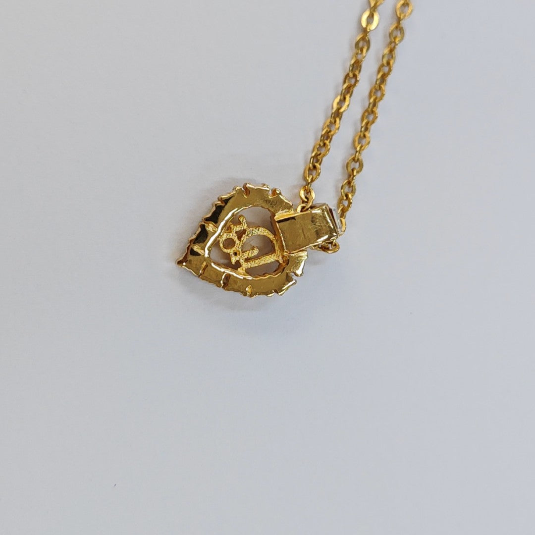 Dior Oblique Metal Gold Necklace