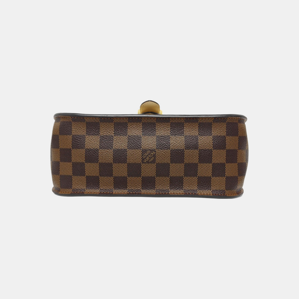 BEAUMARCHAIS Damier Ebene Coated Canvas Brown