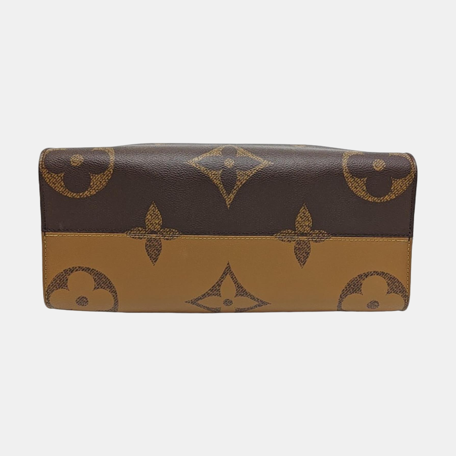 ONTHEGO MM Monogram Coated Canvas Brown