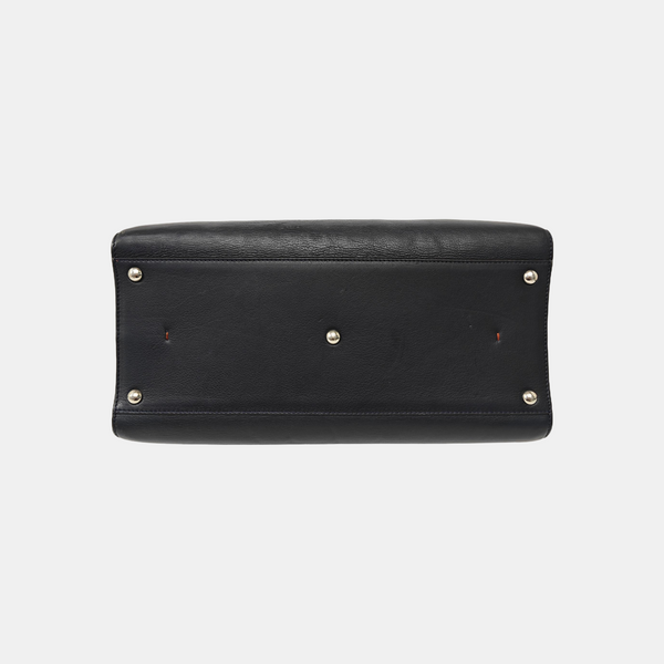 Calfskin Top Handle Bag Blue