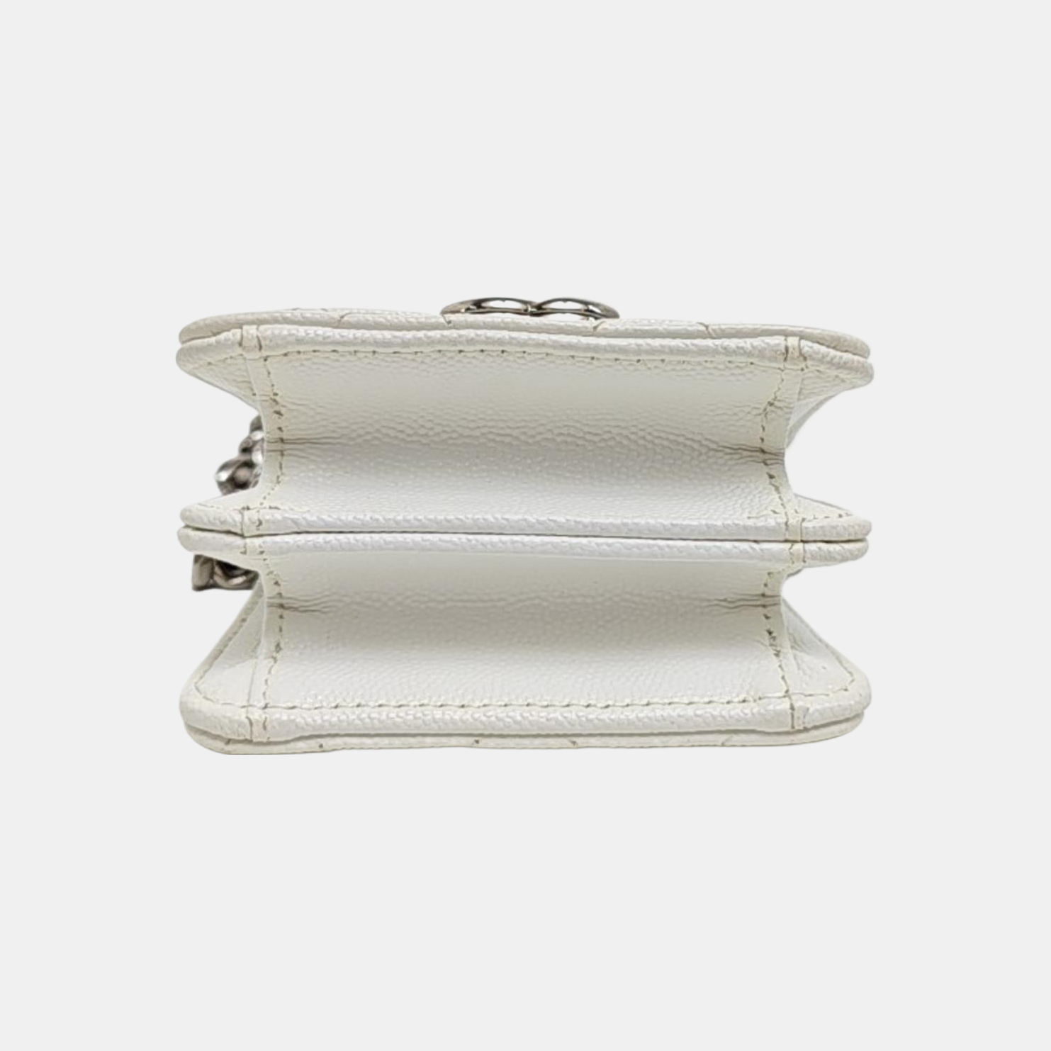 Quilted Grained Calfskin White
