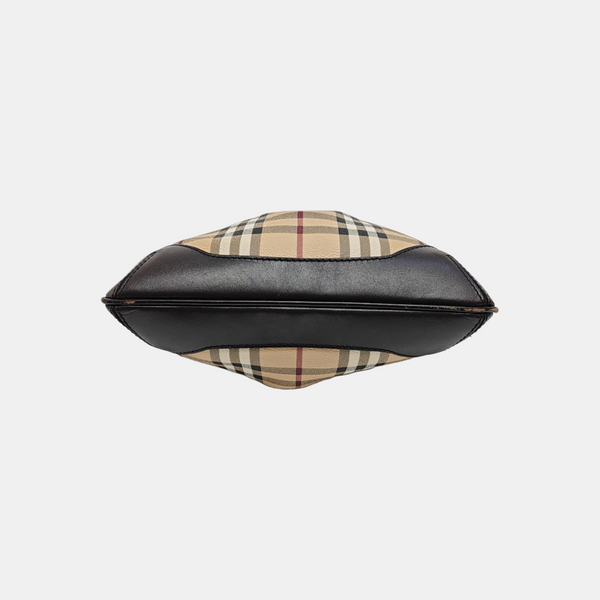Coated Canvas Shoulder Bag Beige