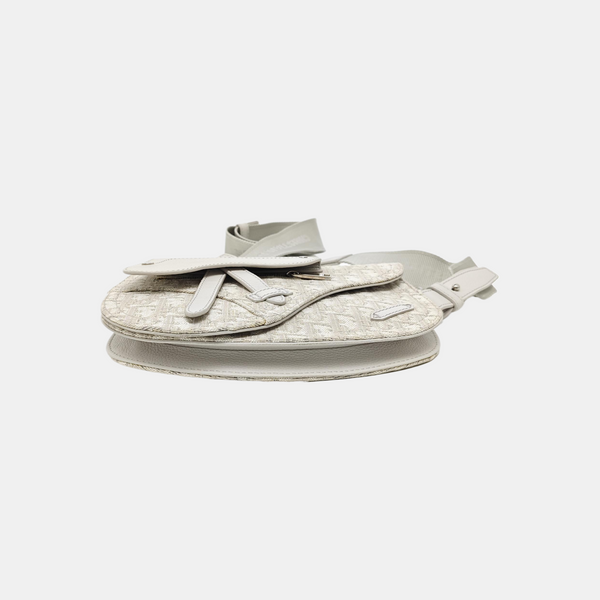 Saddle Medium Oblique Canvas Beige
