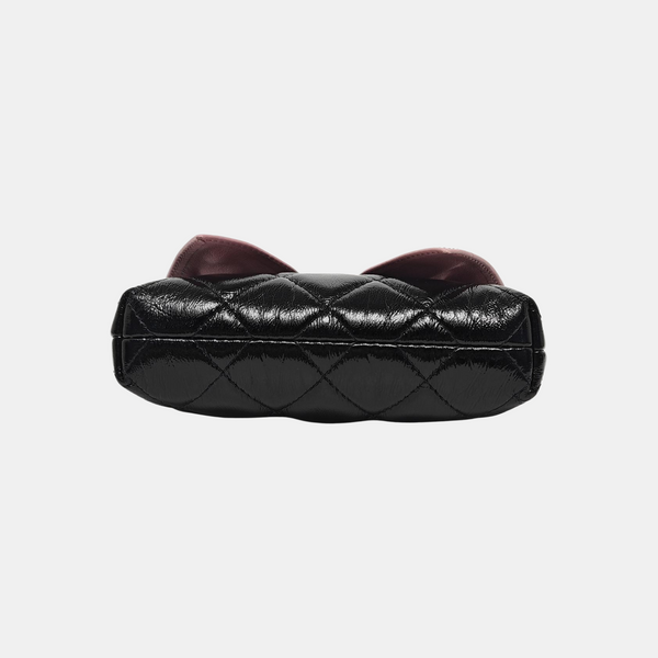 Quilted Patent Leather Black