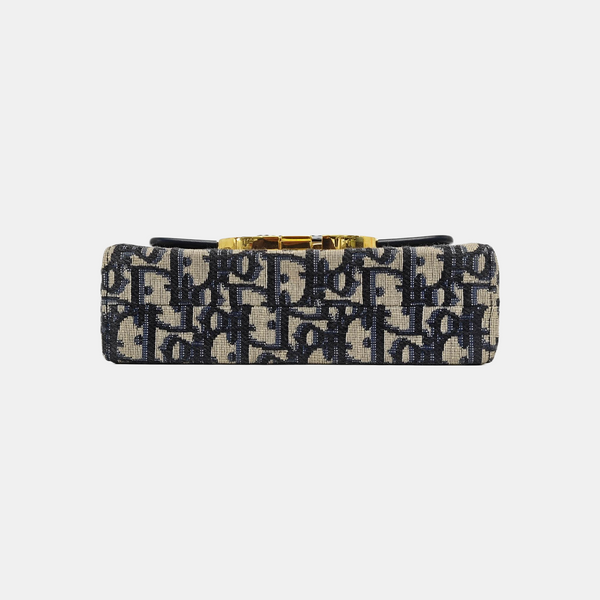 30 Montaigne Mini Oblique Canvas Blue