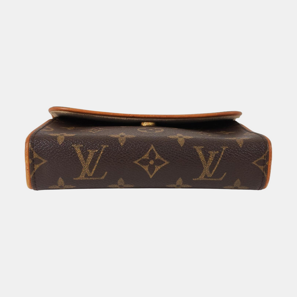 FLORENTINE Monogram Coated Canvas Brown
