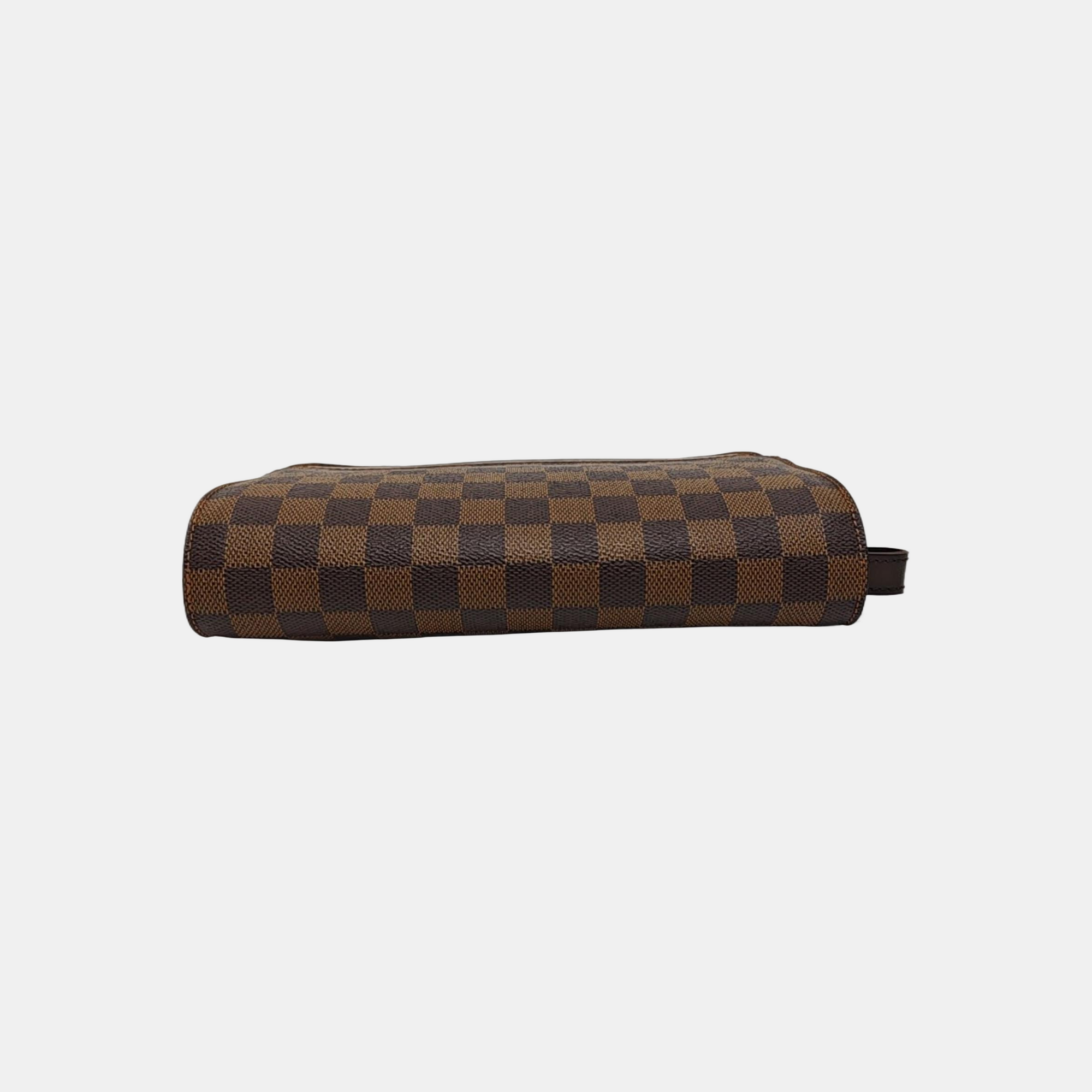 SAINT LOUIS Damier Ebene Coated Canvas Brown