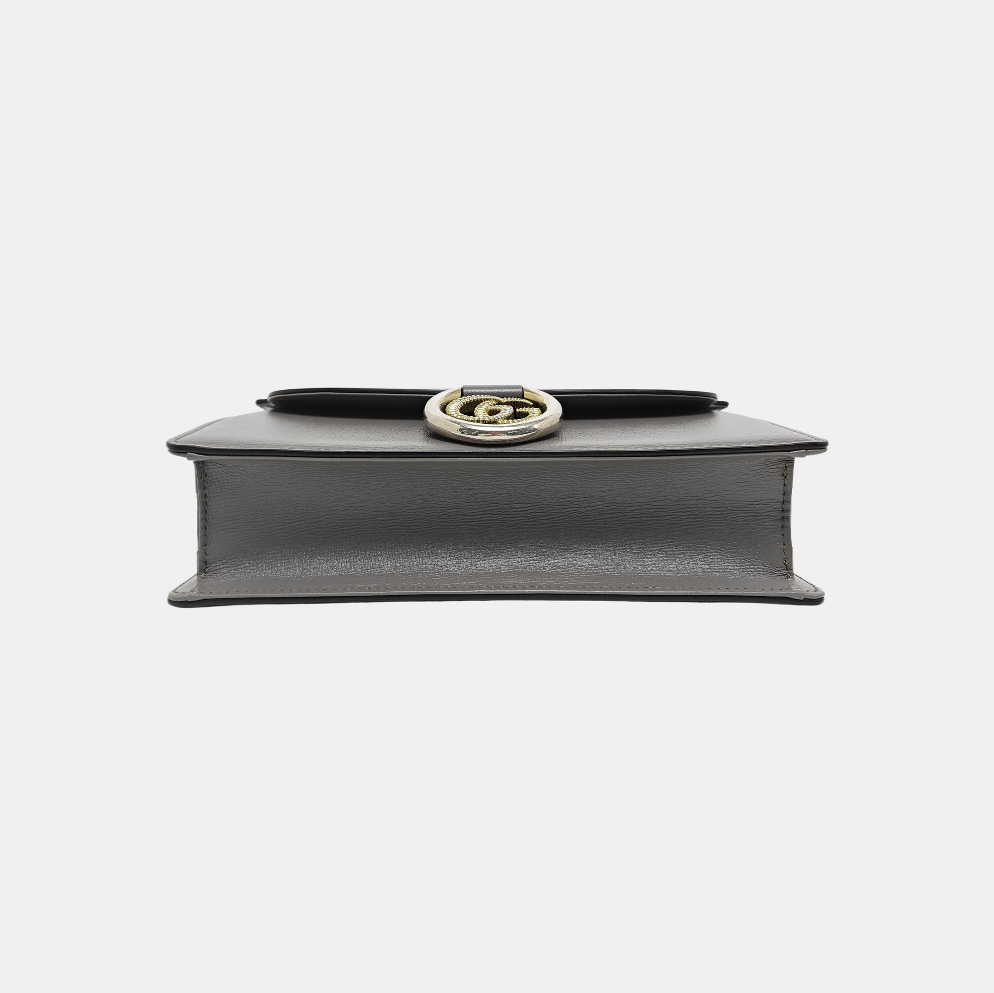 GG Ring Small Calfskin Gray