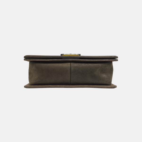 BOY CHANEL Medium Quilted Calfskin Gray