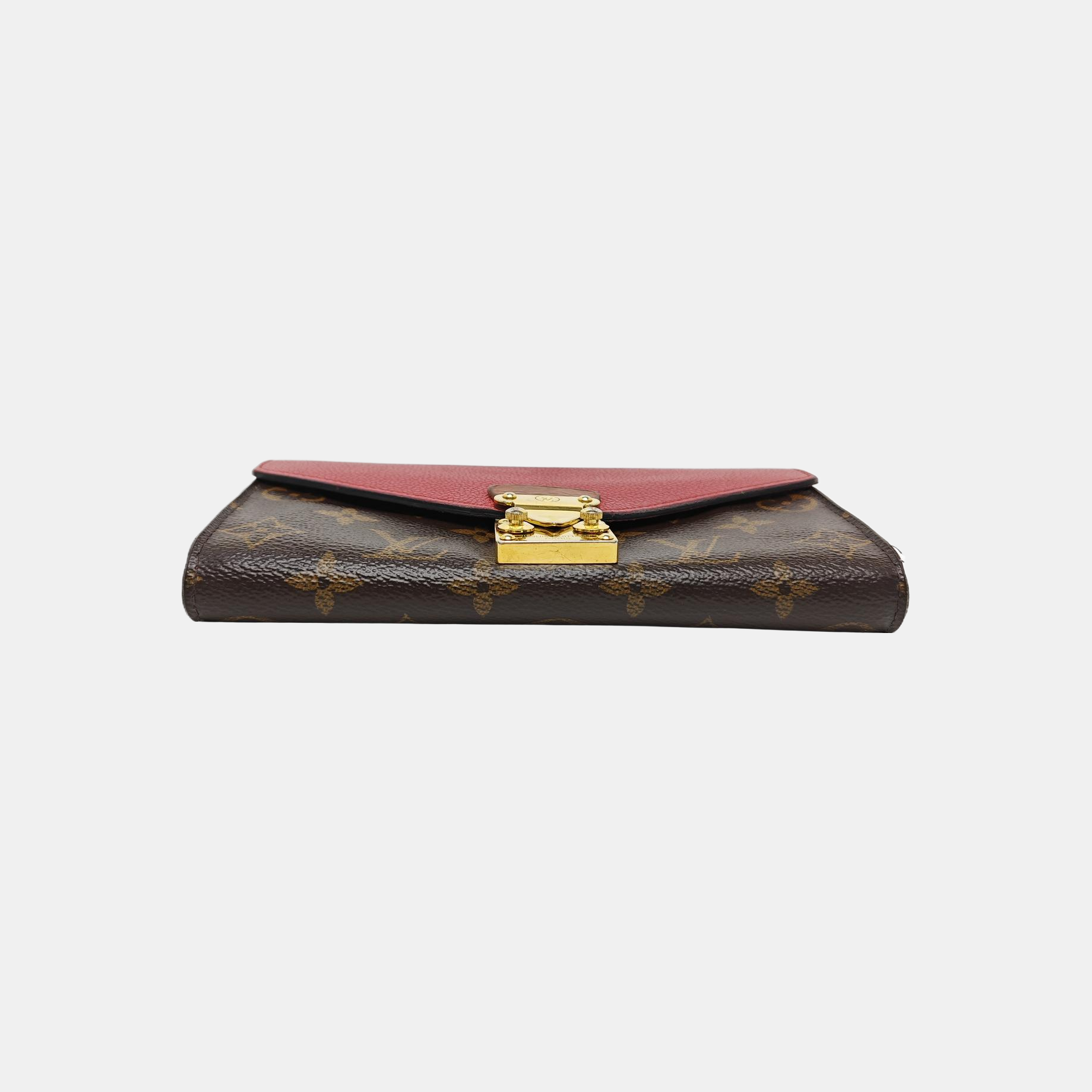 PALLAS Monogram Calfskin Red Wallet