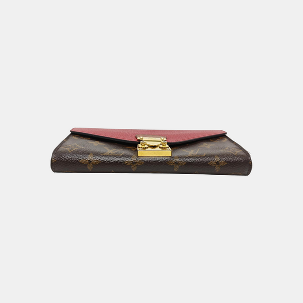 PALLAS Monogram Calfskin Red Wallet