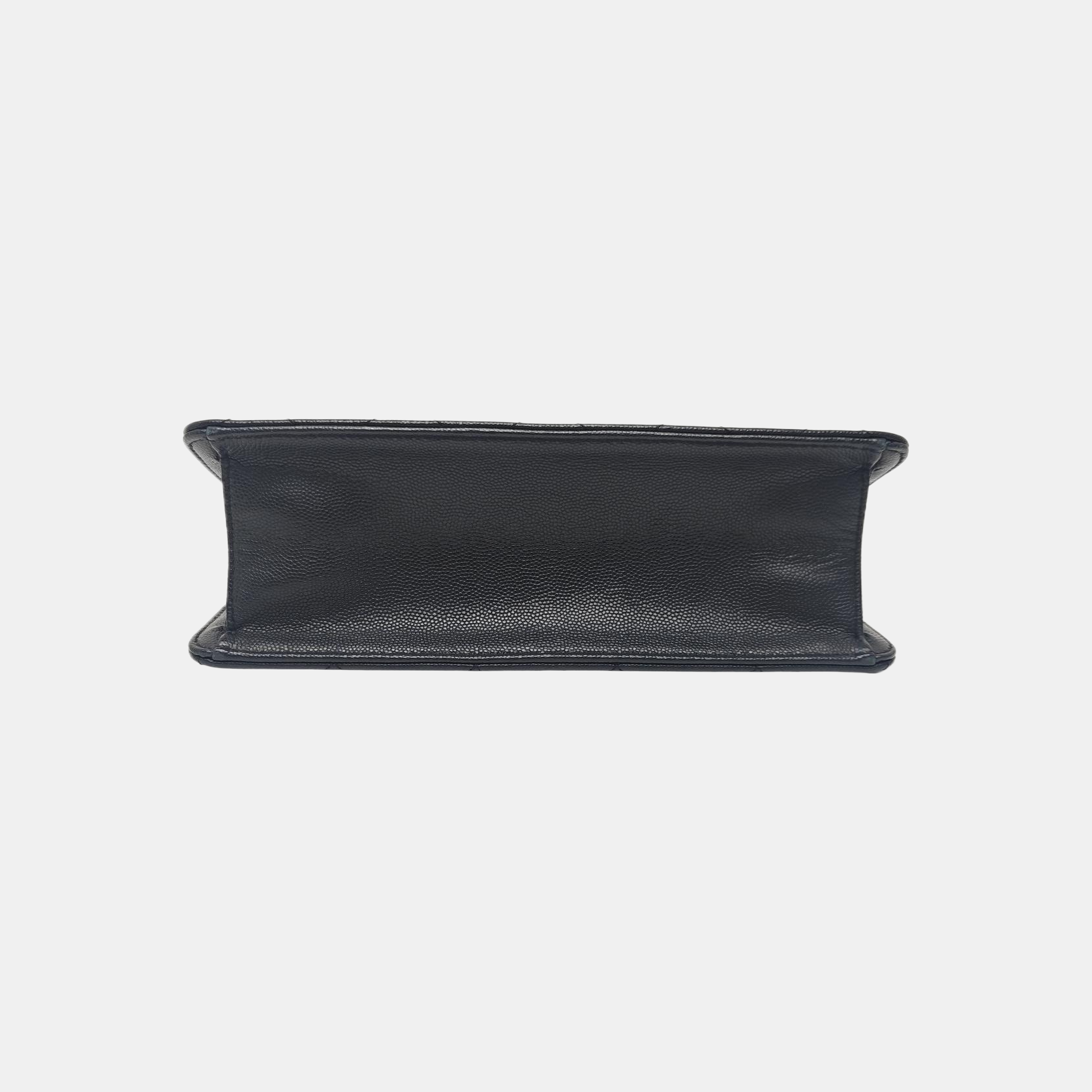 Quilted Grained Calfskin Shoulder Bag Black