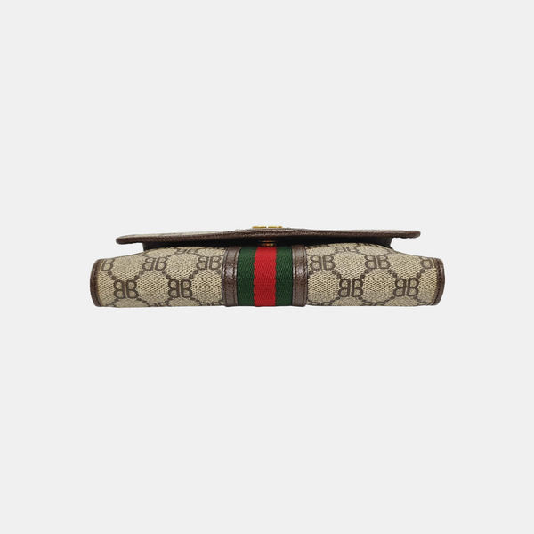 Coated Canvas Shoulder Bag Beige