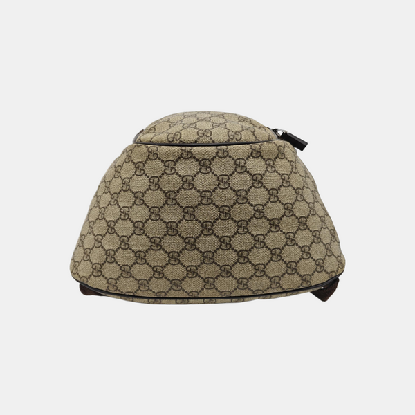Monogram Coated Canvas Backpack Brown