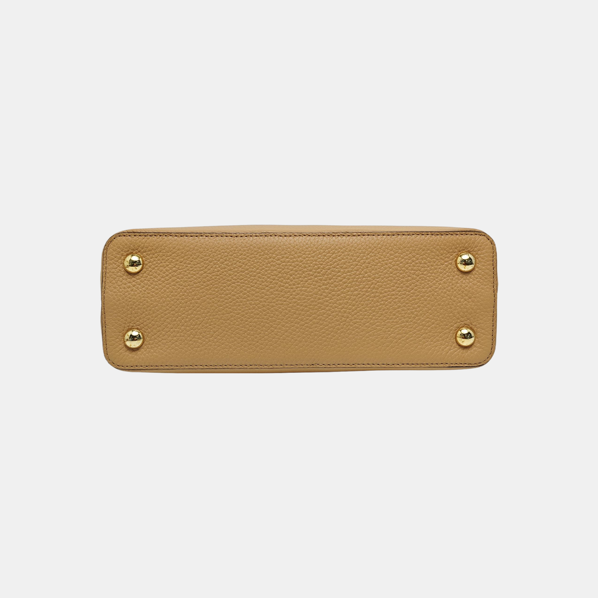 CAPUCINES MM Calfskin Beige